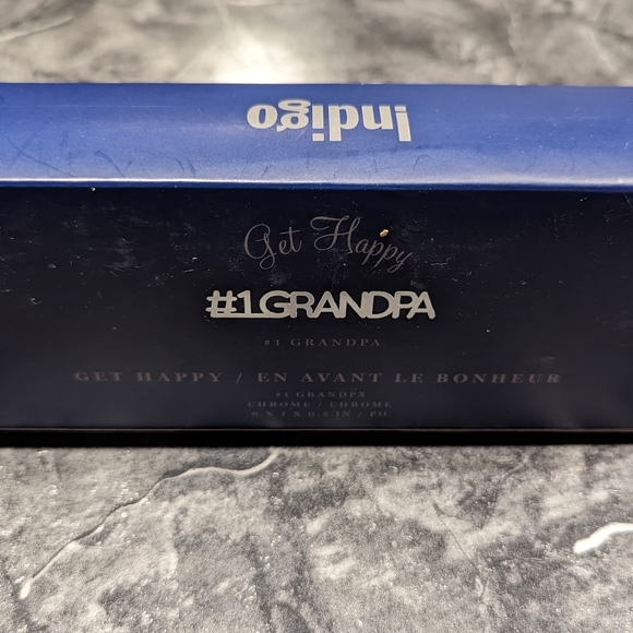 Indigo get Happy #1 Grandpa chrome display sign new - Picture 7 of 11